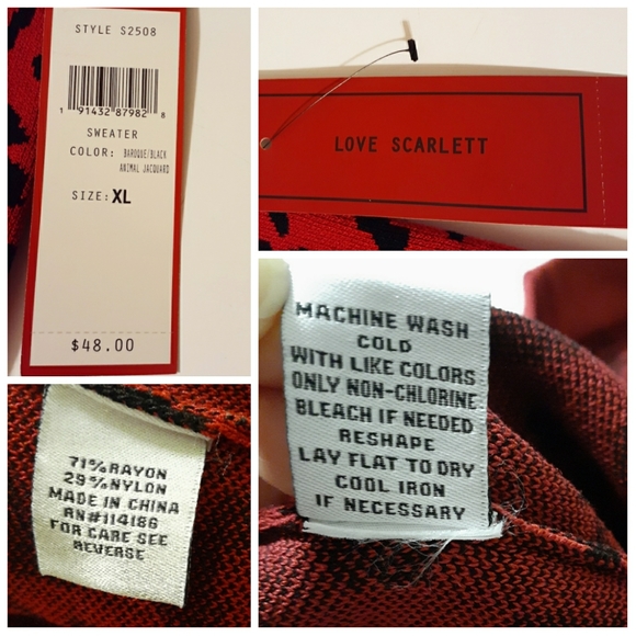 💎NWT Love Scarlett Red & Black Leopard Skirt - Picture 3 of 7